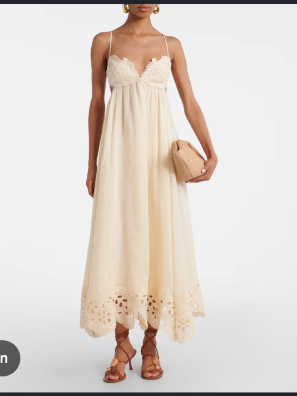 Zimmermann Coco embroidered ramie maxi dress 2 /M NWT - Picture 4 of 7